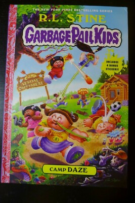 R.L. STINE  AUTOGRAPHED  ''GARBAGE PAIL KIDS 3 : CAMP DAZE''  NEW SIGNED BOOK 2021