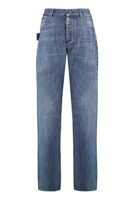 Pre-owned Bottega Veneta Straight-leg Trousers 40 It In Blue