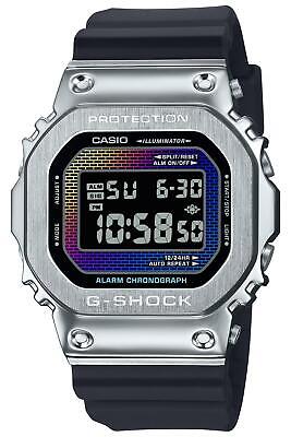 Pre-owned Casio G-shock Gm-5600rw-1jf Rainbow Brick Wall Metal Case Digital Men Watch