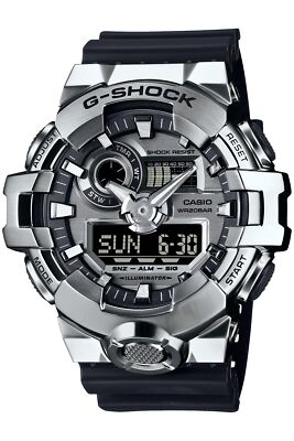 Pre-owned Casio G-shock Gm-700-1ajf Metallic Silver Big Case Analog Digital Watch Men