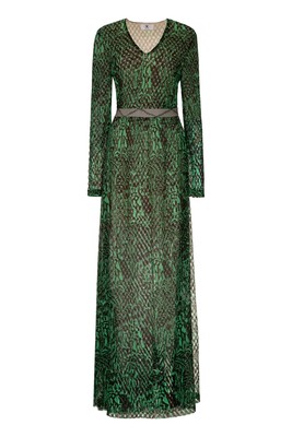 Pre-owned Missoni M  Knitted Long Dress In Green