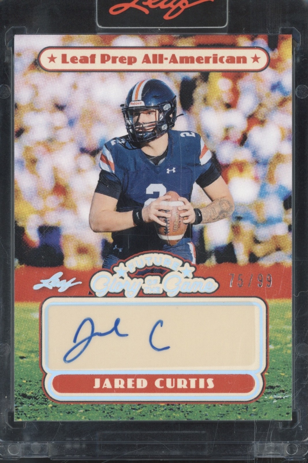 2025 Leaf Future Glory Of The Game Silver Jared Curtis Auto RC Rookie 75/99
