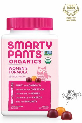 Daily Organic Gummy Women s Multivitamins: Biotin, Vitamin C, D3, E, B12, A, ...