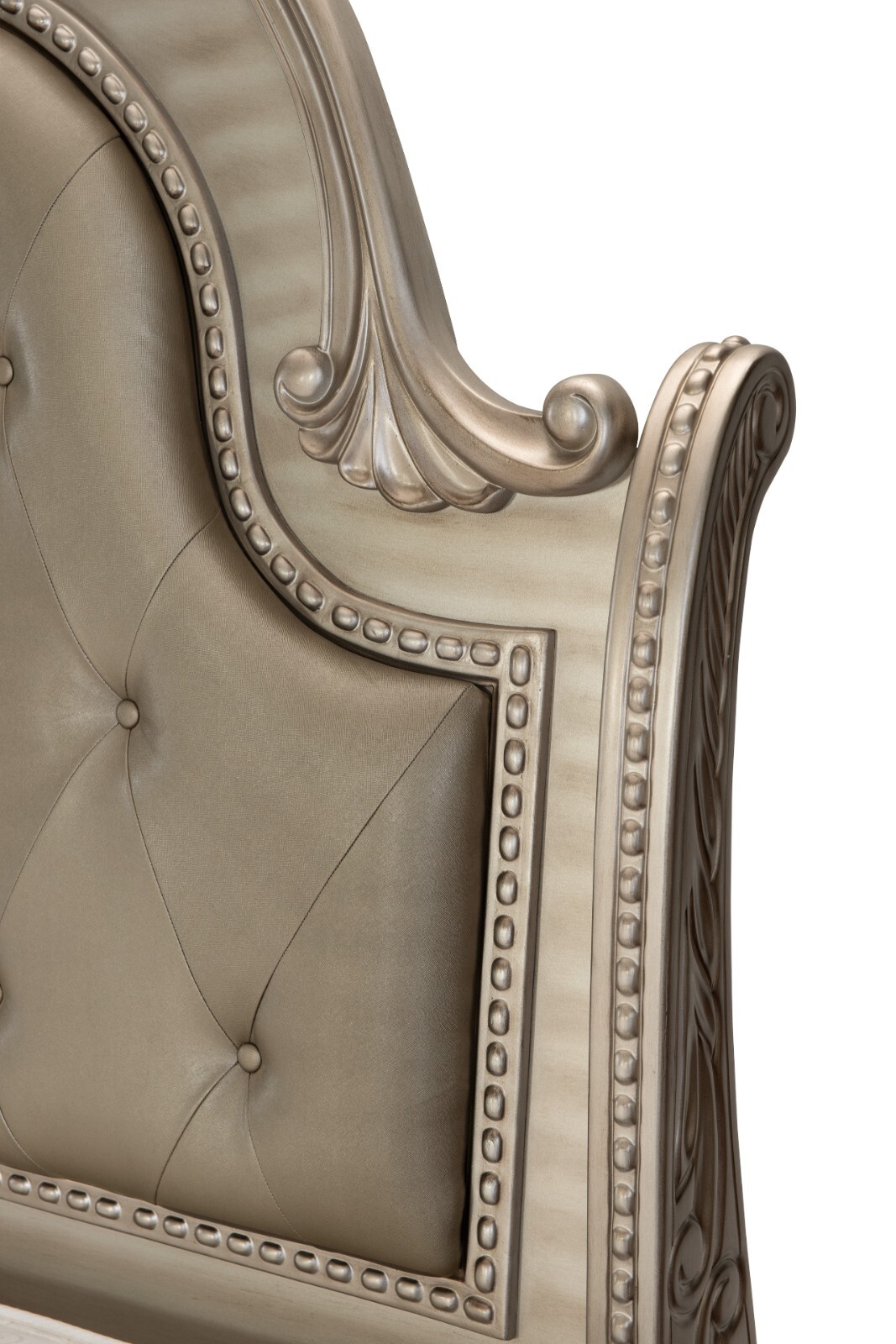 SALE Queen or King 5PC Silver Gray Master Bedroom Set w/ Marble Top Bed/D/M/N/C