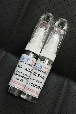 VW PLATINUM GREY LD7X TOUCH UP PEN BOTTLE BRUSH REPAIR PAINT CHIP SCRATCH GOLF