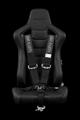 BRAUM Racing BLACK 5 Point 3'' Inch SFI Certified 16.1 Racing Harness Set of TWO