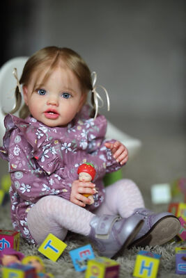 Cute Reborn Baby Dolls Toddler Girl Baby Dolls Real Look Lifelike Soft Child 24''