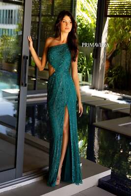 Pre-owned Primavera Couture Primavera 4135 Evening Dress Lowest Price Guarantee Authentic In Black/gold