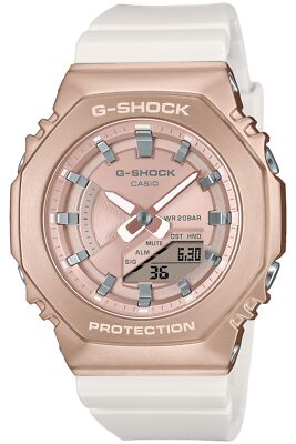 Pre-owned Casio G-shock Gm-s2100cw-7ajf Metal Case Analog Digital Watch Peach Gold 40.4mm