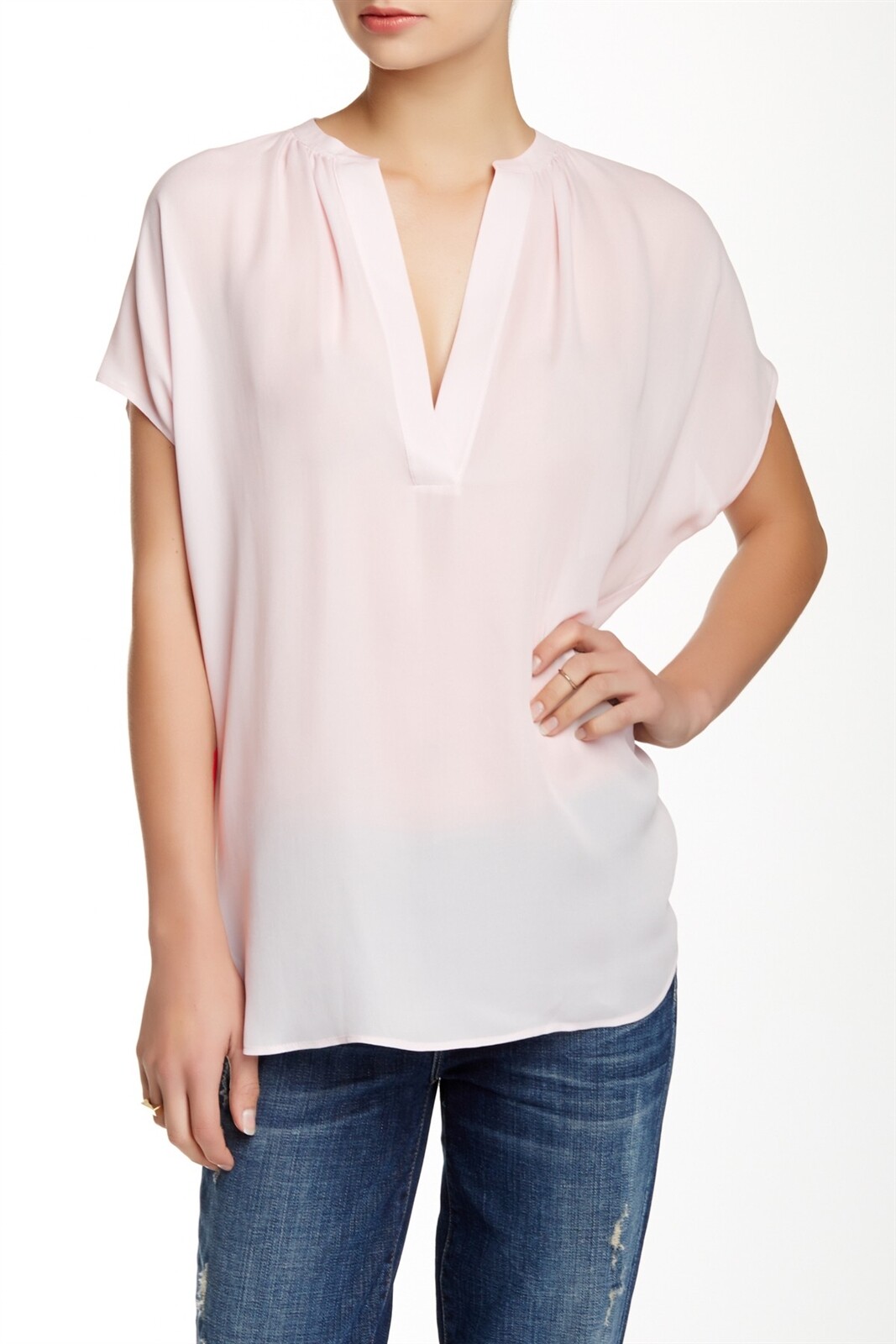 VINCE. Women's Violet Cap Sleeve Silk Blouse Size Small $265