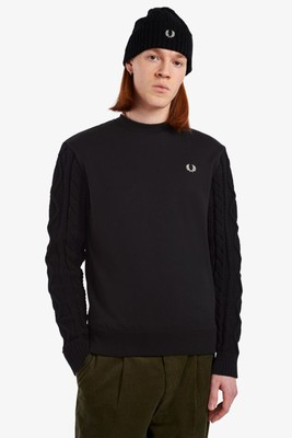 Pre-owned Fred Perry Sweatshirt  Black M4630 102 Eesl2146