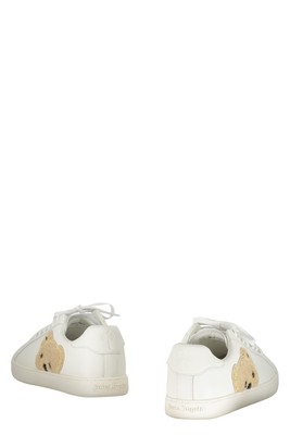 Pre-owned Palm Angels Teddy Bear Leather Low-top Sneakers In White