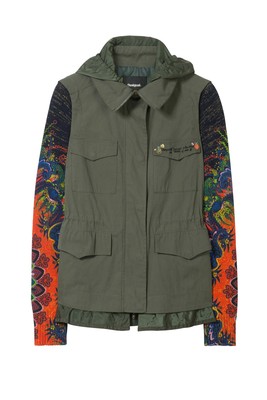 

Женская куртка Desigual Chaq Miranda, зеленая,  лет, Зеленый, 18SWEW93