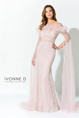 Ivonne D ID917 Evening Dress ~LOWEST PRICE GUARANTEE~ NEW Authentic