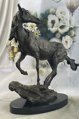 Bronze Sculpture Statue Tribute To Mene Abstract Modern Art Horse Figure Artqork