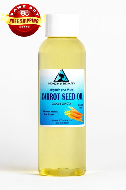 Carrot Seed Oil Organic Cold Pressed By H&b Oils Center Premium 100% Pure 2 Oz