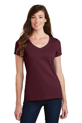 Port & Company LPC450V Womens Short Sleeve Fan Favorite V Neck Stylish T-Shirt