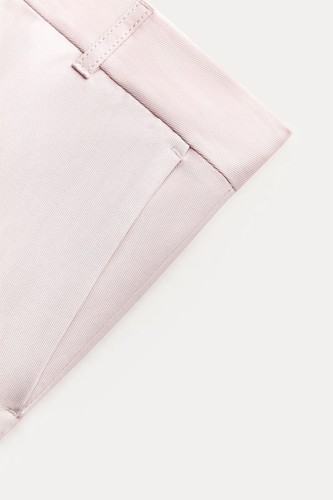Pre-owned Zara Women Set Double Breasted Blazer + Straight Cut Pants Pink 2406/235+2405/23