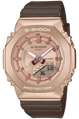 Pre-owned Casio G-shock Gm-s2100cb-5ajf Metal Case Analog Digital Watch Peach Gold 40.4mm
