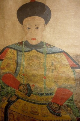 Rare - 1800's WALL HANGING - Empress Dowager Cixi - CHINA, LARGE 5 foot 8 inches