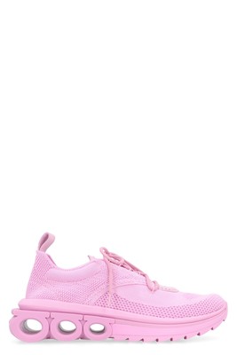 Pre-owned Ferragamo Nima Fabric Low-top Sneakers In Pink