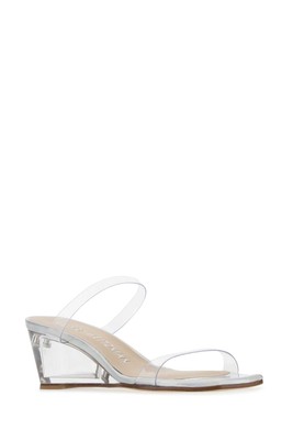 Pre-owned Stuart Weitzman Transparent Pvc Lucite Aleena Mules 36 It In Clear