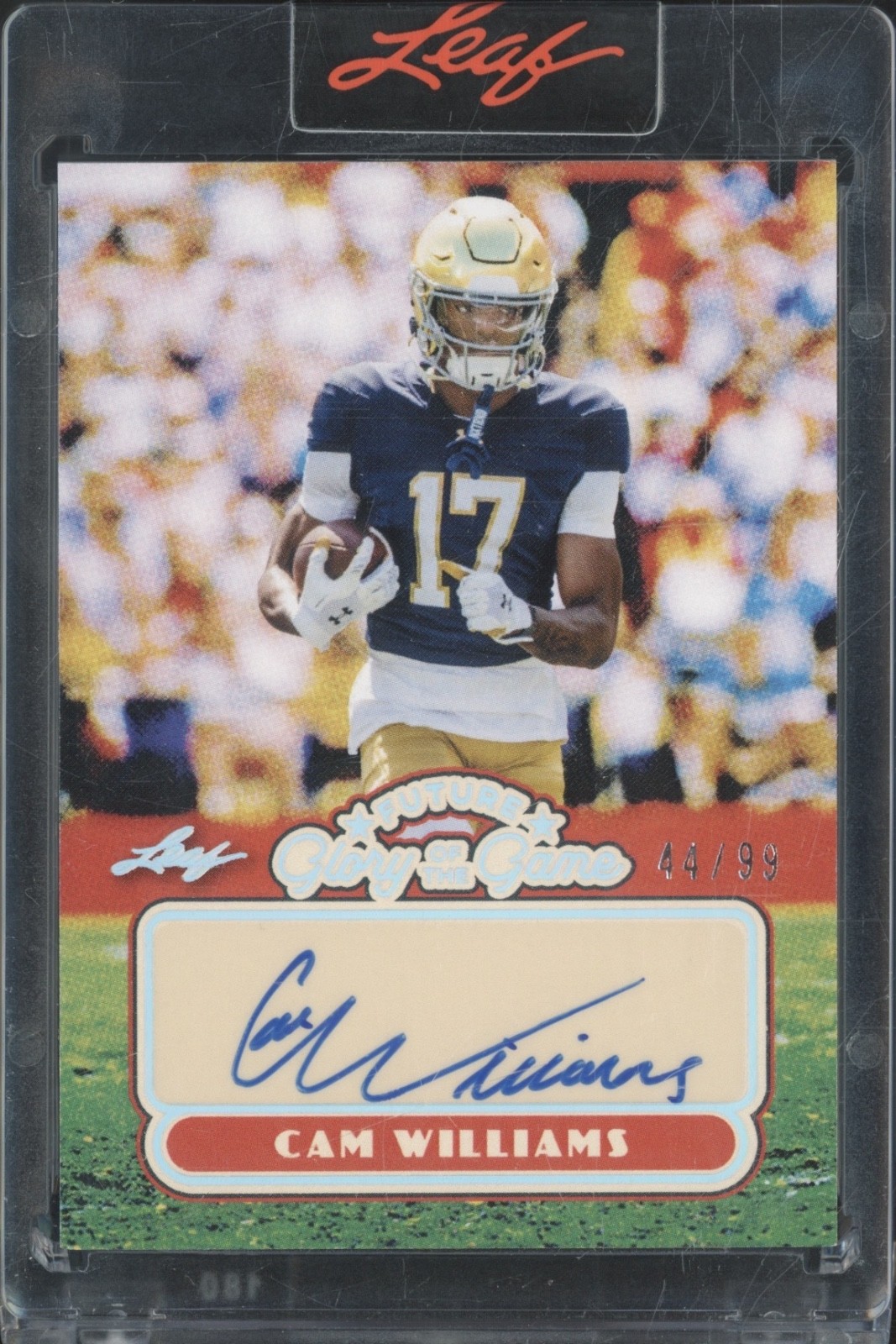 2025 Leaf Future Glory Of The Game Silver Cam Williams Auto RC Rookie 44/99