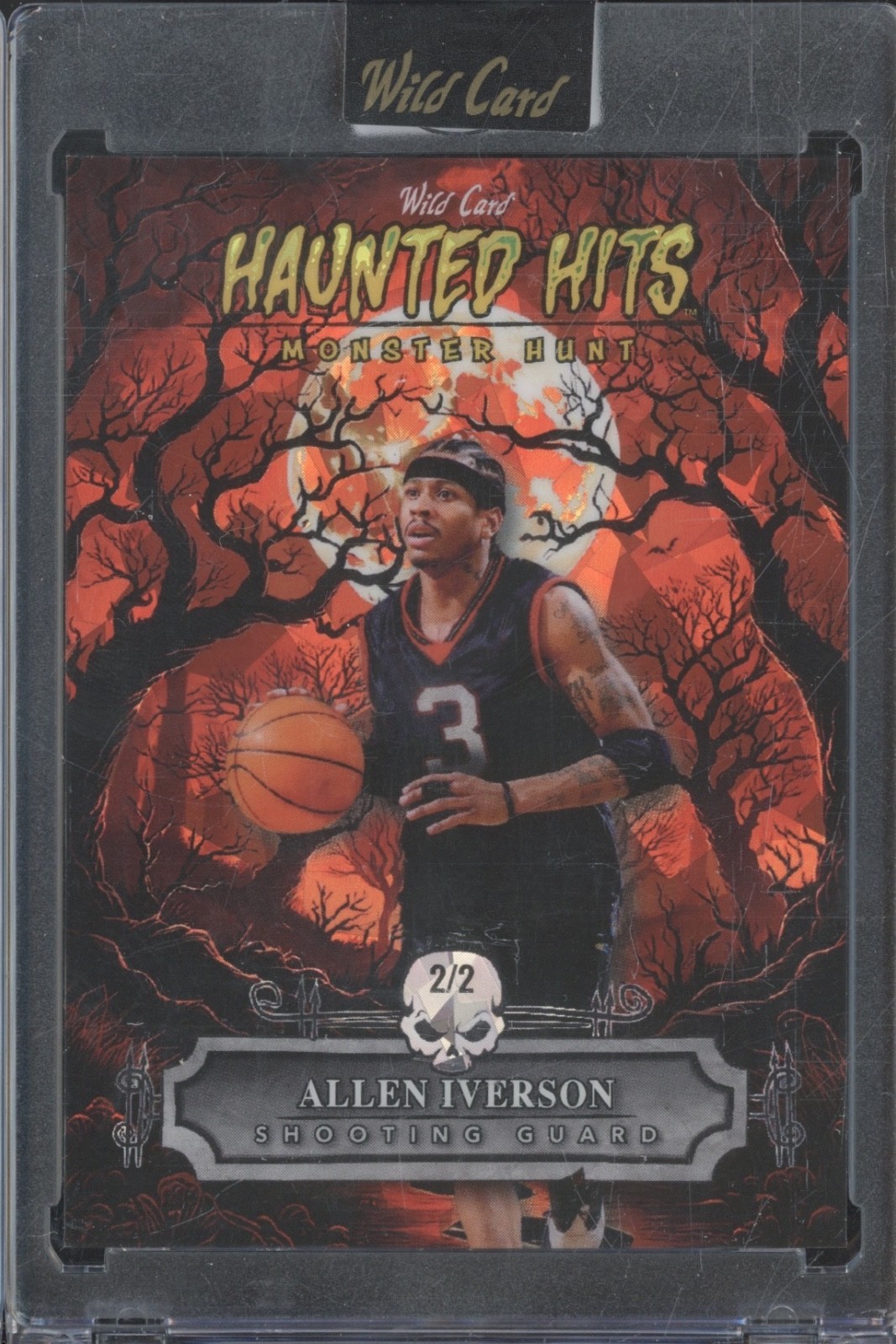 2025 Wild Card Monster Hunt Haunted Hits Red Crystal Allen Iverson 2/2