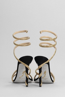 Pre-owned René Caovilla Margot Sandals In Black Leather