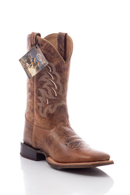 Sz 9 Brown Western Embroidered