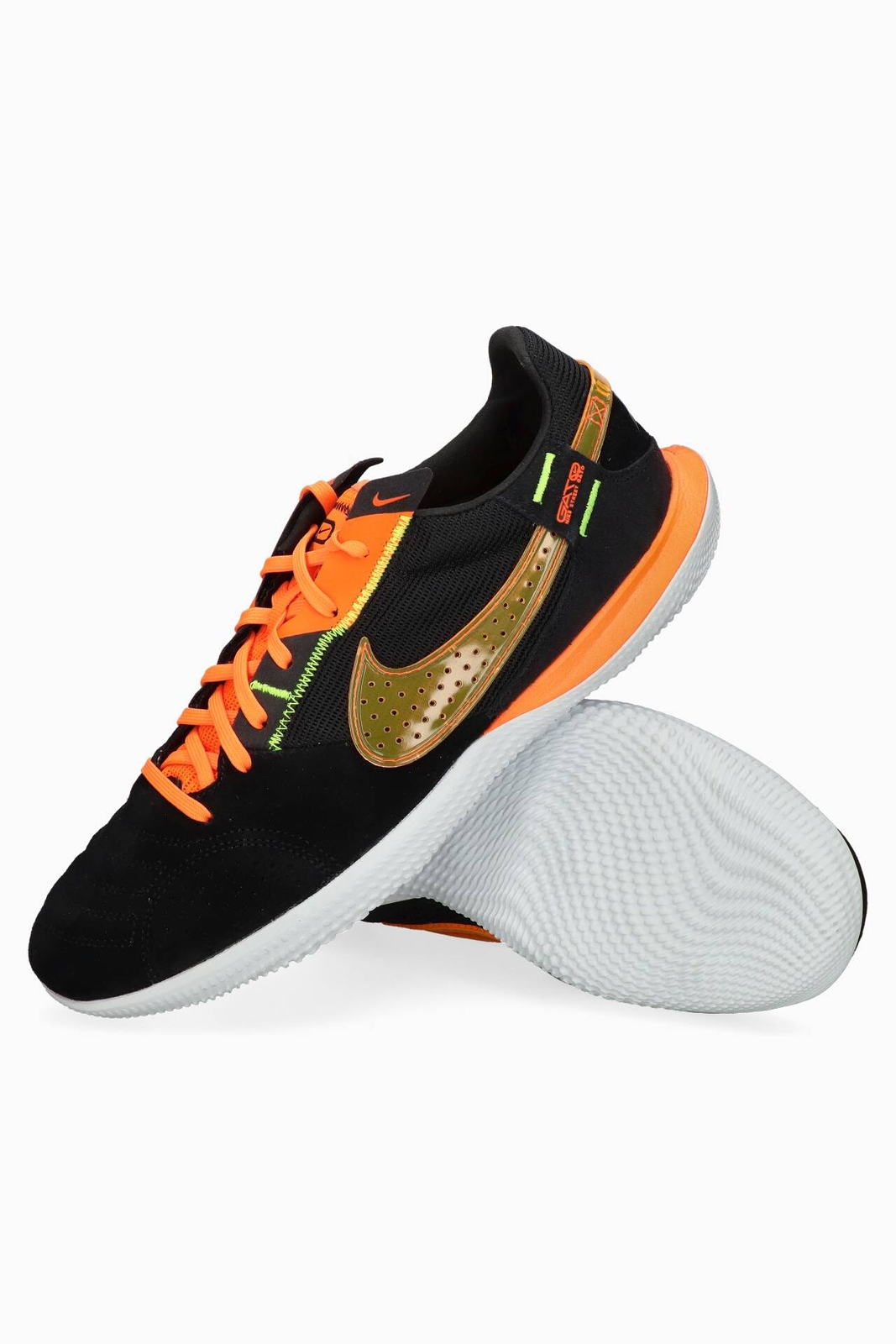 Nike Streetgato Black Total Orange Volt DC8466-081 Мужские футбольные мячи в помещении