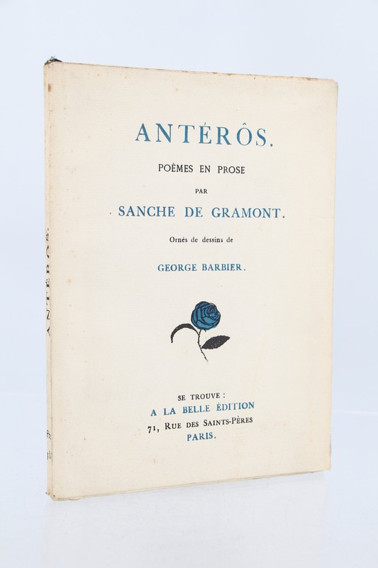 Barbier Gramont AntÃ©Ros - PoÃ¨Mes En Prose Grand Papier 1913