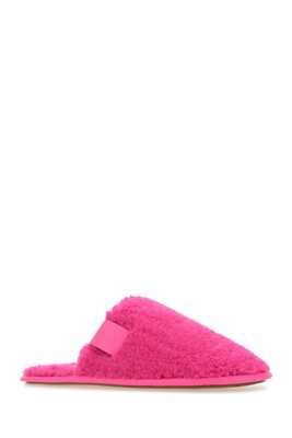 Pre-owned Loewe Fluo Pink Pile Slippers