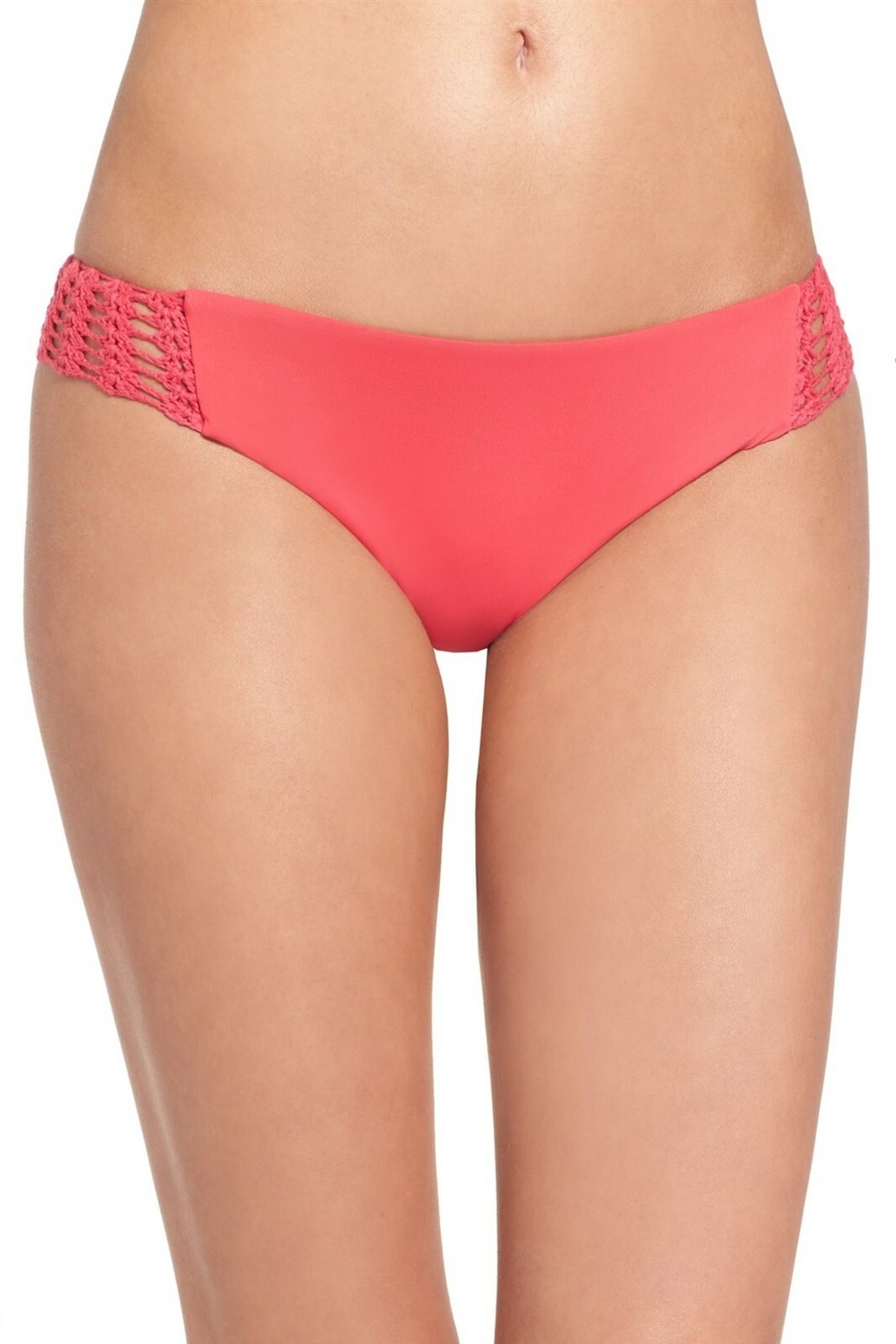 Billabong Red Berry Womens Bikini Bottom Low Rise Below Hips Swimwear Size Small
