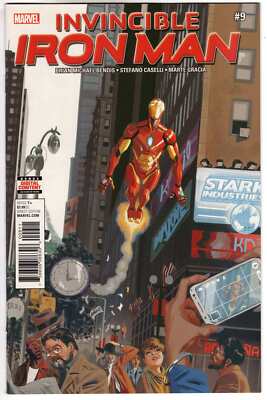 アメコミリーフ Invincible Iron Man 11 9.8 サイン入り