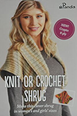 SHRUG - KNIT or CROCHET - Panda Crypto 8 ply - #814