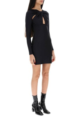 Pre-owned Coperni Twist Detailed Cut-out Mini Dress In Black