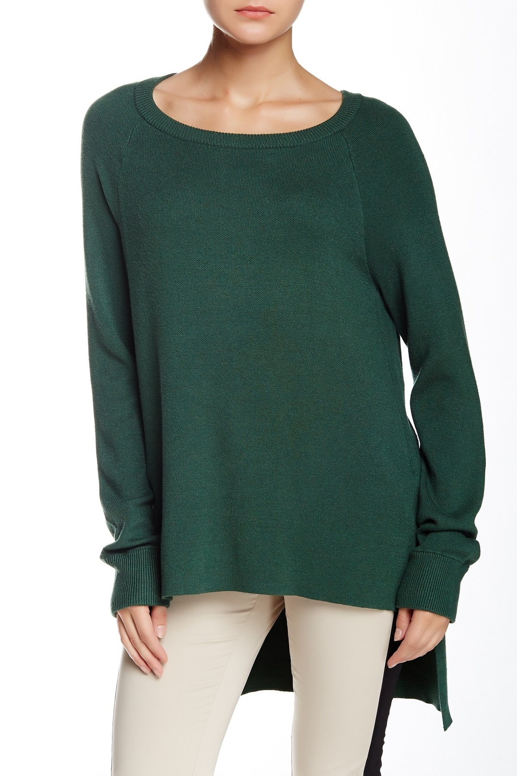 Harlowe & Graham 144081 Women's Hi-Lo Skinny Sweater Color Alligator Sz L