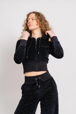 

Женское худи с монограммой Juicy Couture Wmns Marissa черный