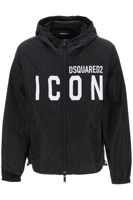 Pre-owned Dsquared2 Be Icon Windbreaker Jacket In Black