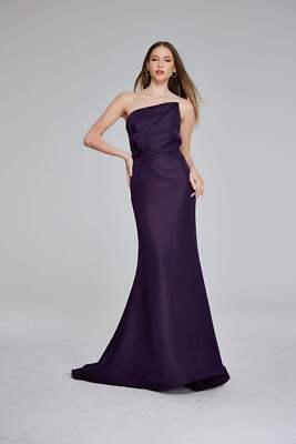 Pre-owned Jovani 40598 Evening Dress Lowest Price Guarantee Authentic In Eggplant