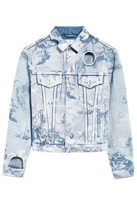 Pre-owned Off-white Printed Denim Jacket