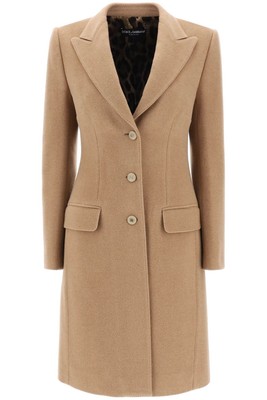 Pre-owned Dolce & Gabbana Single-breasted Coat In Beige