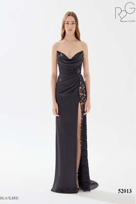 Pre-owned Tarik Ediz 52013 Evening Dress Lowest Price Guarantee Authentic In Red
