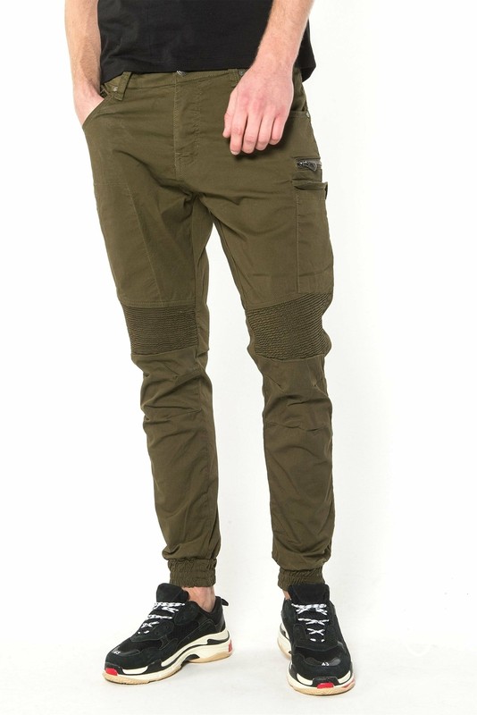 cuffed chino trousers