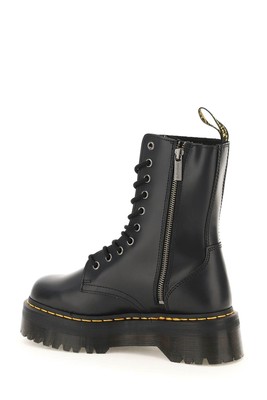 Pre-owned Dr. Martens Jadon Hi Leather Platform Boots In Black