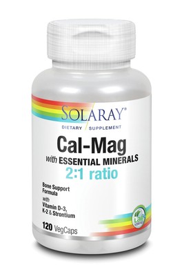 Solaray Cal-Mag Стронций с витамином D-3 120 VegCap