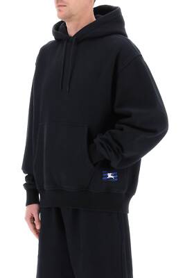 Pre-owned Burberry Hoodie Ekd Hood 8081996 Black Sz.m A1189