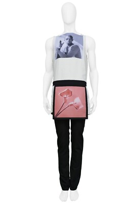 VINTAGE RAF SIMONS MAPPLETHORPE BONDAGE PANTS WITH PINK LILIES