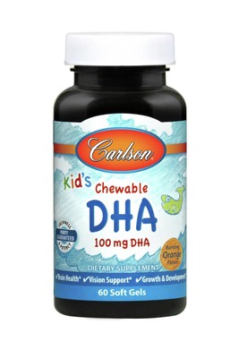 Carlson Laboratories Kids Chewable DHA 60 Softgel